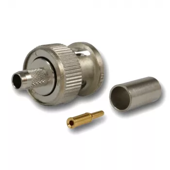 Telegärtner connettore maschio BNC a crimpare 50 Ohm per RG-58 C/U, nichel/oro, 4 GHz J01000L1255Z