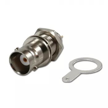 Telegärtner presa BNC da incasso, isolata 50 Ohm, rondelle isolanti bianche, Z03 (J01001B1222)