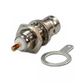 Telegärtner presa BNC da incasso, isolata 50 Ohm, rondelle isolanti bianche, Z03 (J01001B1222)