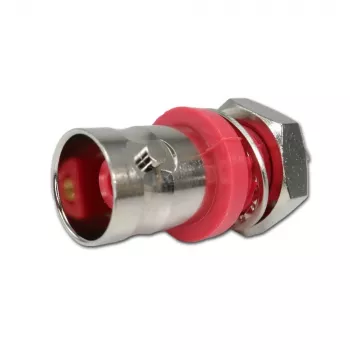 Telegärtner presa BNC da incasso, isolata 50 Ohm, flangia isolante rossa, Z01 - 1 pezzo (J01001C0043)