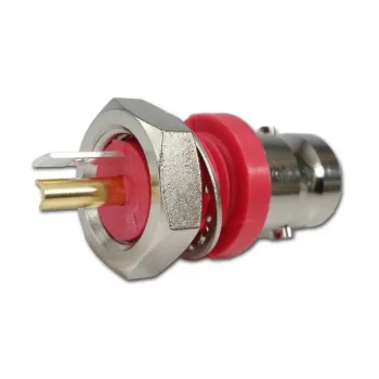 Telegärtner presa BNC da incasso, isolata 50 Ohm, flangia isolante rossa, Z01 - 1 pezzo (J01001C0043)