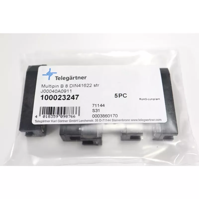 Telegärtner DIN 41622 Tipo B presa PCB asimmetrica 8 poli, connessione a saldare J00040A0911