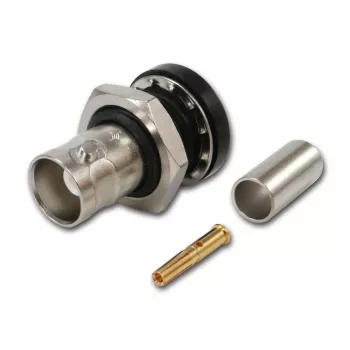 Telegärtner presa BNC da cavo crimp G01 50 Ohm, crimp/crimp, flangia isolata, A1305, Z04, G01 (RG-58 C/U) - 5 pezzi