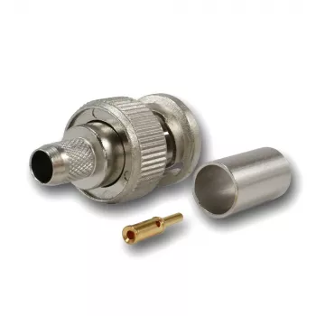 Telegärtner connettore BNC crimp G02 75 Ohm per RG-59B/U, UG-1789/U, maschio, confezione da 5 J01002A1288Y