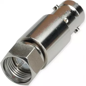 Telegärtner adattatore coassiale presa BNC su connettore F, 75 Ohm, ottone nichelato