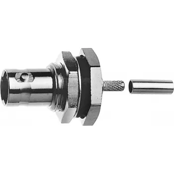 Telegärtner BNC presa a incasso crimp/crimp 50 Ohm per RG-316/U, nichel/oro