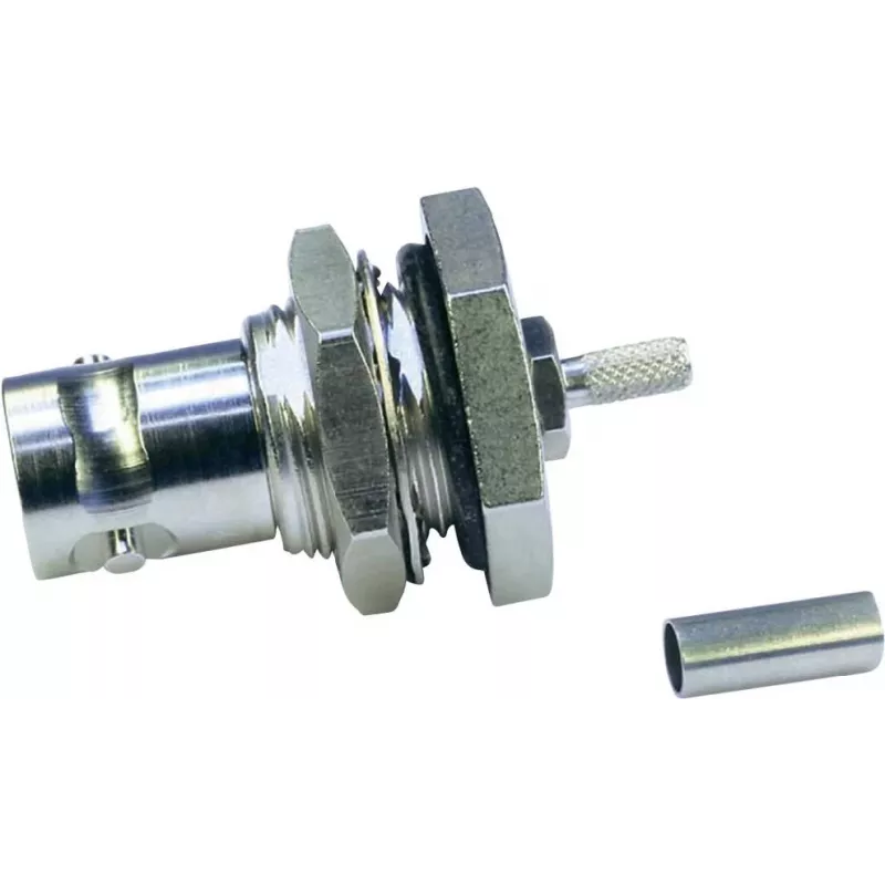 Telegärtner BNC presa a incasso crimp/crimp 50 Ohm per RG-316/U, nichel/oro