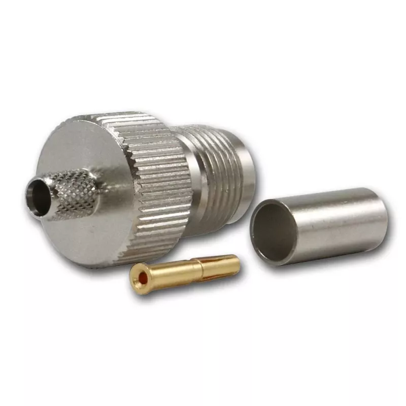 TELEGÄRTNER TNC presa per RG-58, 50 Ohm, crimp/saldatura, DC-11 GHz