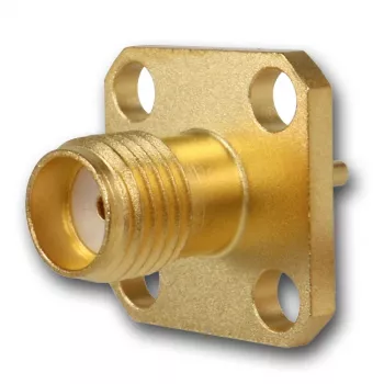 Telegärtner SMA presa a incasso, flangia, oro, 50 Ohm, confezione da 5 J01151A0621