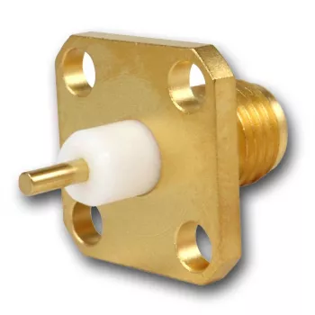 Telegärtner SMA presa a incasso, flangia, oro, 50 Ohm, confezione da 5 J01151A0621