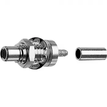 Telegärtner SMC connettore, a incasso, 50 Ohm, connessione a saldare, corpo nichelato, contatto interno dorato J01170A0151