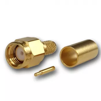 Telegärtner spina SMA per cavo a crimpare/saldare G01, RG-58C/U, oro, 1 pezzo (J01150A0041Z)
