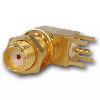Telegärtner SMA presa a incasso angolare, 50 Ohm, dorato, Z25/Z55 J01151A0201Z