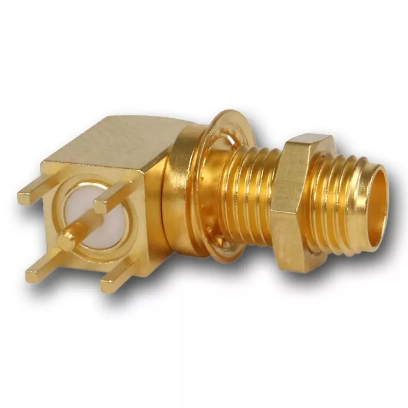 Telegärtner SMA presa a incasso angolare, 50 Ohm, dorato, Z25/Z55 J01151A0201Z