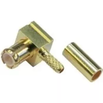Telegärtner MCX connettore maschio angolare crimp, 50 Ohm, conduttore interno dorato