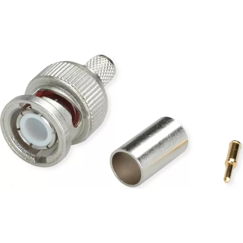 Telegärtner Connettore BNC maschio crimp Professional, 50 Ohm, per LMR-240, confezione da 5
