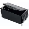 Bopla Portabatterie per 2 celle AA (Mignon), attacco 9V, linguette di saldatura, 65 x 37 x 21,5 mm, nero 46300000