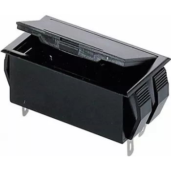 Bopla Portabatterie per 2 celle AA (Mignon), attacco 9V, linguette di saldatura, 65 x 37 x 21,5 mm, nero 46300000