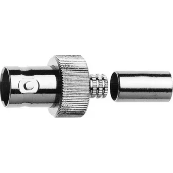 Telegärtner Connettore BNC femmina crimp 75 Ohm, crimp/crimp, per gruppo cavi G41 (0,6/2,8-4,7 mm), 5 pz. J01003A0048