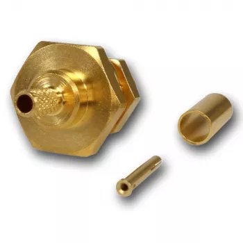 Telegärtner Connettore SMA femmina crimp da incasso per RG-316/U, dorato, 50 Ohm, DC-6 GHz J01151A0001Z