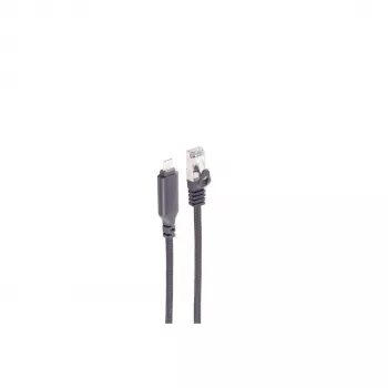 SHIVERPEAKS cavo adattatore USB-C a RJ45 Gigabit Ethernet, alluminio, nero, 1m (BS14-51025)