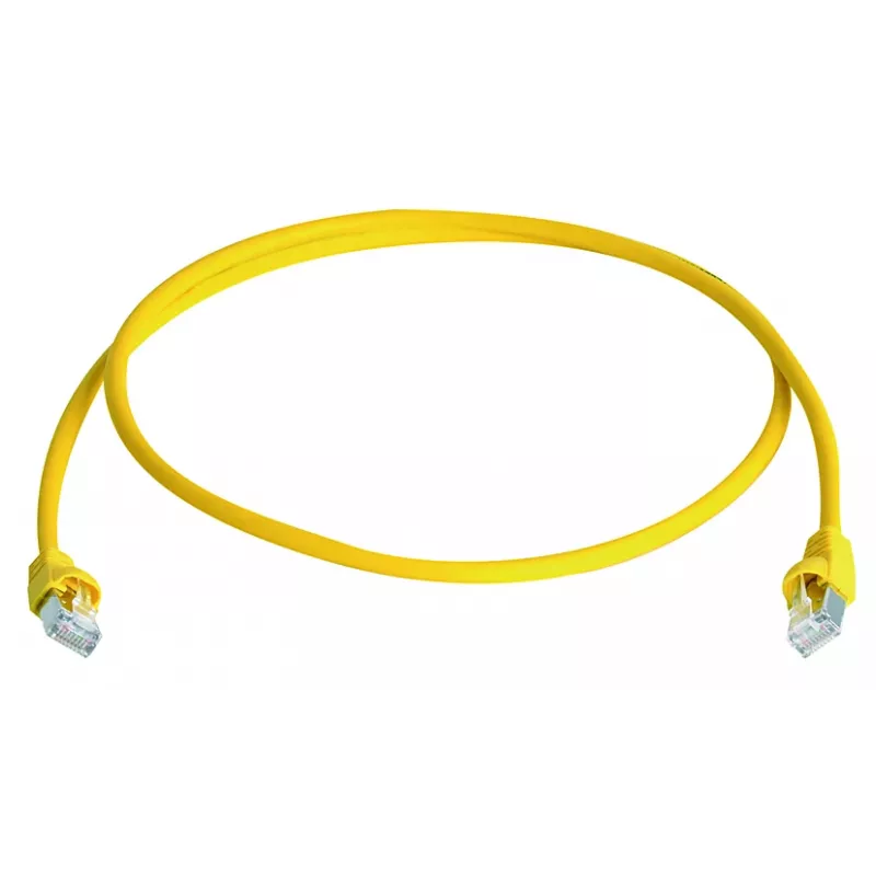 TELEGÄRTNER TEGA cavo patch Cat.6A S/FTP, RJ45, LSZH, giallo, 2,5 m L00002A0213
