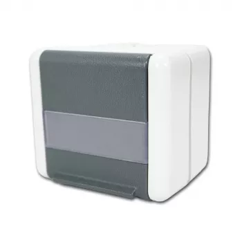 TELEGÄRTNER H02000A0069 AMJ-S K Cat.6A presa dati RJ45 schermata a 2 porte, grigio chiaro/bianco