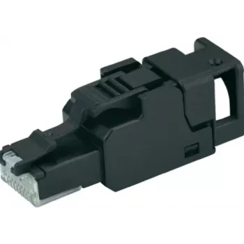 TELEGÄRTNER UFP8 connettore RJ45 da montare in campo, Cat 6a, non schermato, IDC senza attrezzi, con protezione antitorsione J00026A3000