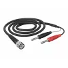 Telegärtner L00010A1845 cavo di misura coassiale BNC su doppio banana 1 m, nero