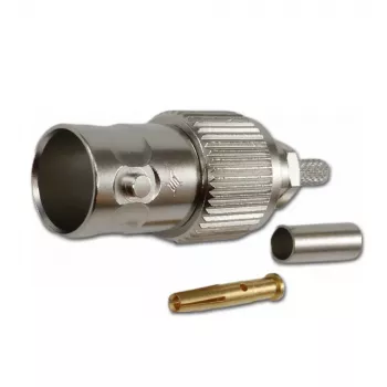 Telegärtner connettore femmina BNC per cavo crimp G04 75 Ohm per RG-179B/U, confezione da 5 J01003B0021