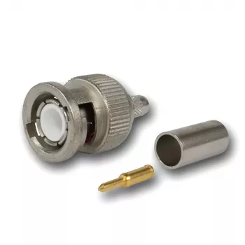 Telegärtner connettore maschio BNC per cavo crimp G01 50 Ohm, crimp/crimp, standard, A0205, G01 (RG-58 C/U), YR23092 Belden - 1 pezzo (J01000F1255Z)