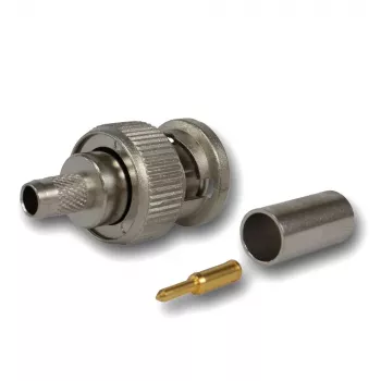 Telegärtner connettore maschio BNC per cavo crimp G01 50 Ohm, crimp/crimp, standard, A0205, G01 (RG-58 C/U), YR23092 Belden - 1 pezzo (J01000F1255Z)