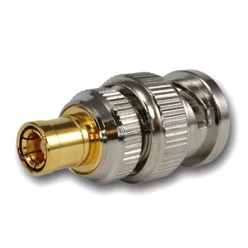 TELEGÄRTNER adattatore coassiale connettore maschio BNC su connettore femmina SMB, 50 Ohm, dritto, ottone nichelato J01008F0030