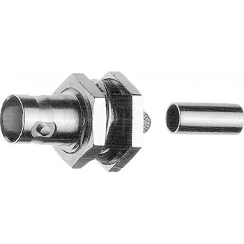 TELEGÄRTNER connettore femmina BNC da incasso, crimp, 75 Ohm, RG-62 A/U, confezione da 5 (J01003A1260)