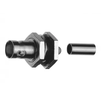 TELEGÄRTNER connettore femmina BNC da incasso, crimp, 75 Ohm, RG-62 A/U, confezione da 5 (J01003A1260)