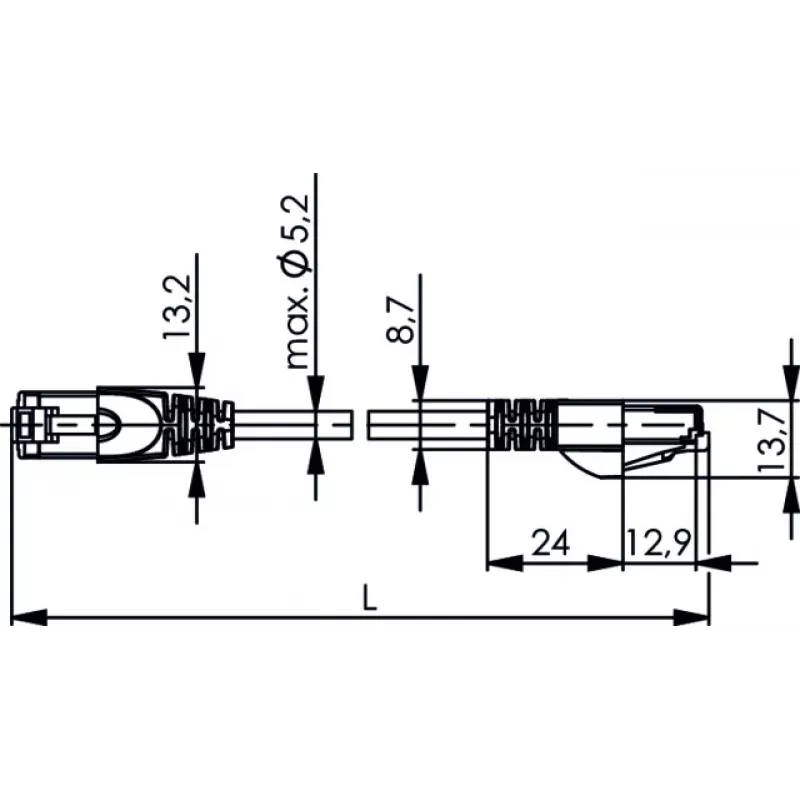 TELEGÄRTNER cavo patch Cat.6A S/FTP, 1,5 m, blu, LSZH, RJ45, 500 MHz L00001A0288