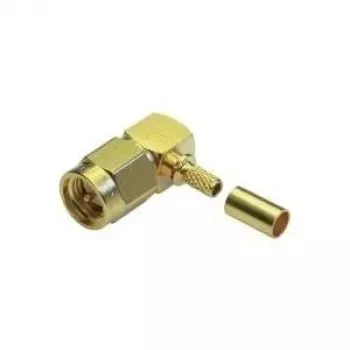 TELEGÄRTNER connettore maschio SMA angolato crimp per RG-58 C/U, oro, confezione da 5 J01150A0091
