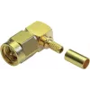 TELEGÄRTNER connettore maschio SMA angolato crimp per RG-58 C/U, oro, confezione da 5 J01150A0091