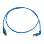Telegärtner cavo patch S/FTP Cat 6A, PiMF, 3,0 m, blu, un RJ45 angolato, LSZH L00002A0177