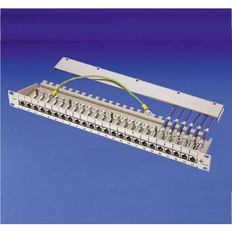 TELEGÄRTNER MPP16-HS Patch panel modulare 16 porte, 1U, grigio chiaro RAL 7035 J02022A0050