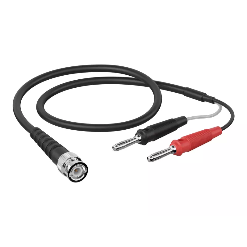 Telegärtner L00010A1844 Cavo di misura coassiale 0,5 m BNC su 2x banana, nero