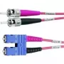 Telegärtner Cavo patch in fibra ottica ST su SC duplex multimodale OM4, 50/125µm, 3 m, aqua L00892A0072