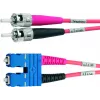 Telegärtner Cavo patch in fibra ottica ST su SC duplex multimodale OM4, 50/125µm, 3 m, aqua L00892A0072