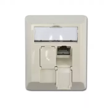 Telegärtner Presa di rete RJ-45 schermata Cat.6, bianco perla