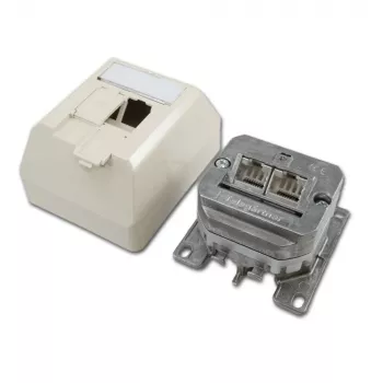 Telegärtner Presa di rete RJ-45 schermata Cat.6, bianco perla