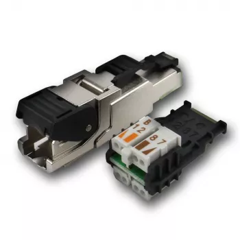 TELEGÄRTNER DataVoice Office Connettore maschio RJ45 schermato Cat.6A per assemblaggio in campo, 5-9 mm J00026A2003