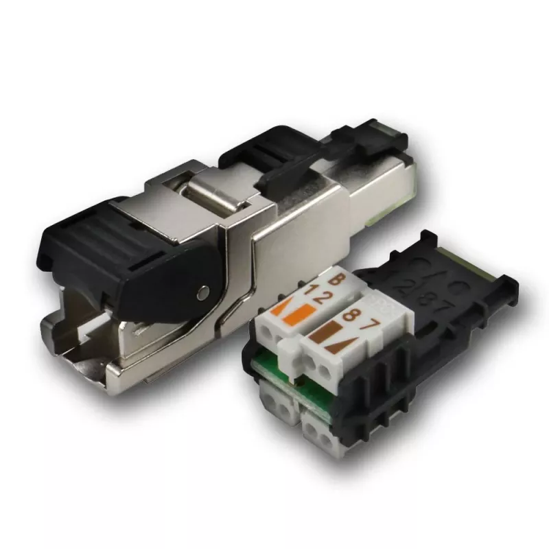 TELEGÄRTNER DataVoice Office Connettore maschio RJ45 schermato Cat.6A per assemblaggio in campo, 5-9 mm J00026A2003