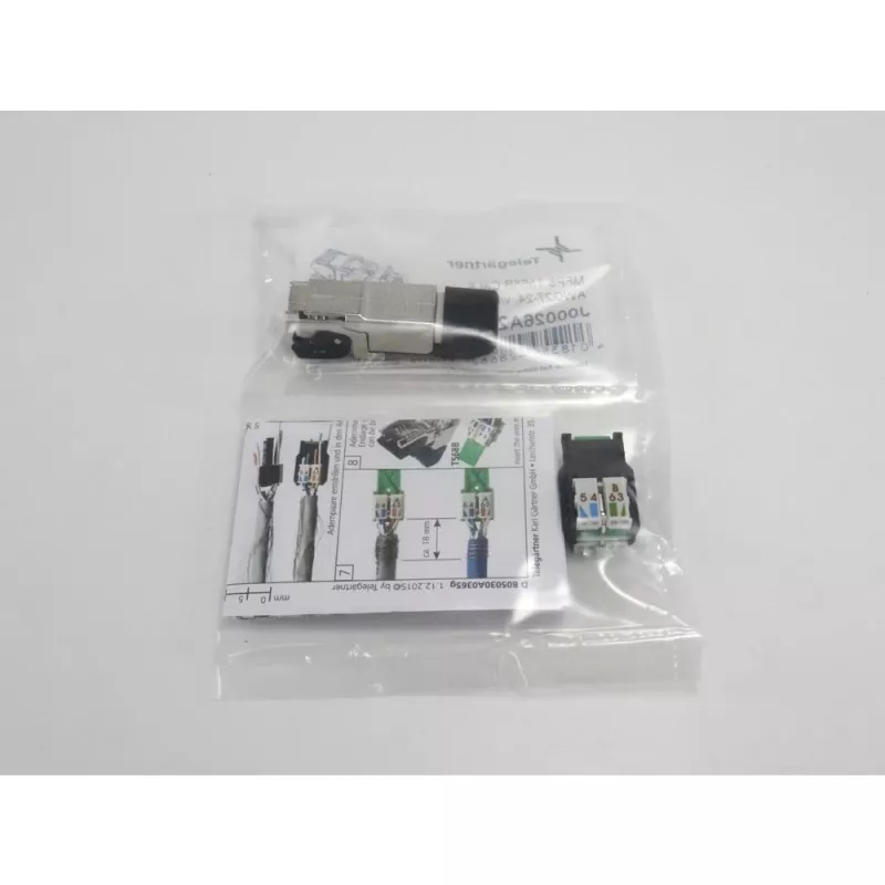 TELEGÄRTNER DataVoice Office Connettore maschio RJ45 schermato Cat.6A per assemblaggio in campo, 5-9 mm J00026A2003
