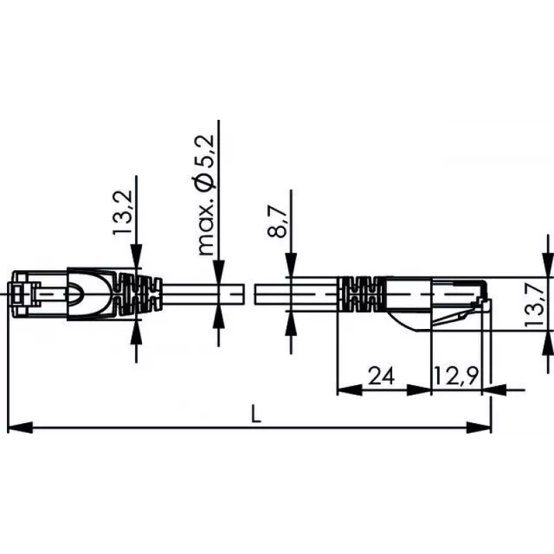 TELEGÄRTNER cavo patch Cat.6A S/FTP LSZH, 2 m, blu, RJ45, EIA/TIA 568B L00001A0289