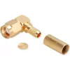 TELEGÄRTNER RP-SMA connettore maschio angolare crimp per RG-58C/U, 50 Ohm, dorato